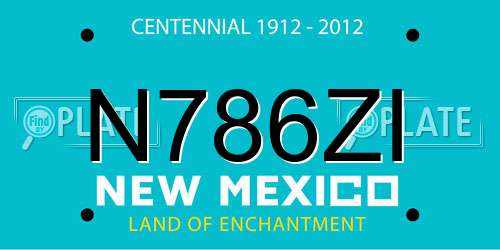 N786ZI New Mexico License Plate