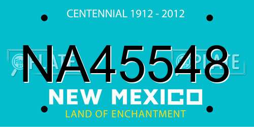 NA45548 New Mexico License Plate