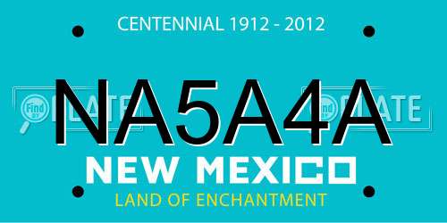 NA5A4A New Mexico License Plate