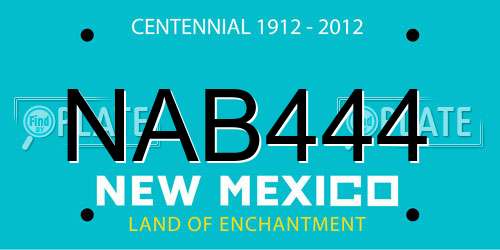 NAB444 New Mexico License Plate