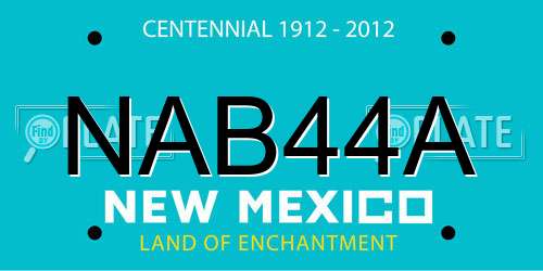 NAB44A New Mexico License Plate