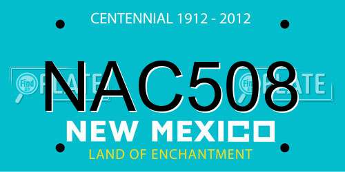 NAC508 New Mexico License Plate