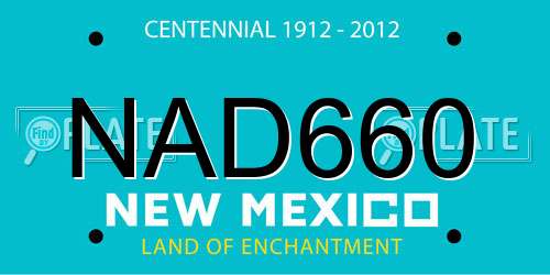 NAD660 New Mexico License Plate