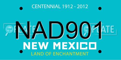 NAD901 New Mexico License Plate