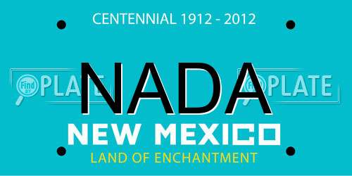 NADA New Mexico License Plate