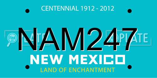 NAM247 New Mexico License Plate