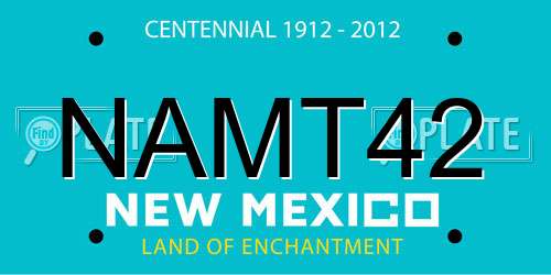 NAMT42 New Mexico License Plate