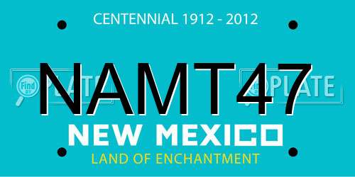 NAMT47 New Mexico License Plate