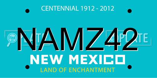 NAMZ42 New Mexico License Plate
