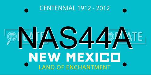 NAS44A New Mexico License Plate