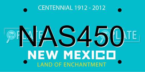NAS450 New Mexico License Plate
