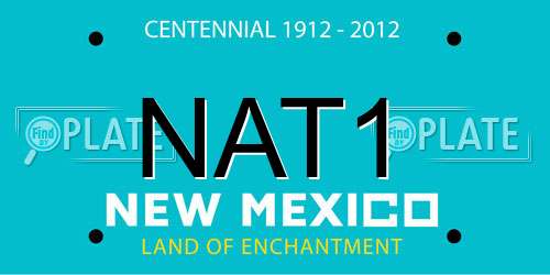 NAT1 New Mexico License Plate