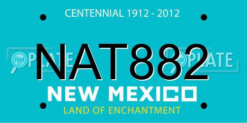 NAT882 New Mexico License Plate