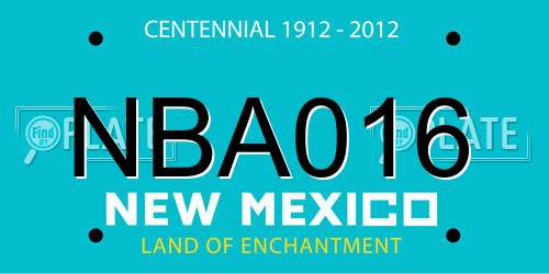 NBA016 New Mexico License Plate