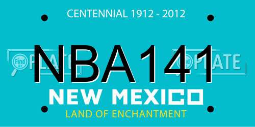NBA141 New Mexico License Plate