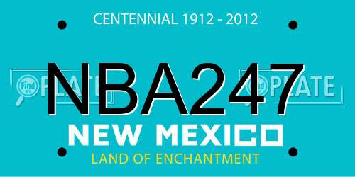 NBA247 New Mexico License Plate