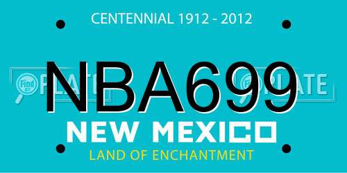 NBA699 New Mexico License Plate