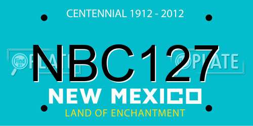 NBC127 New Mexico License Plate