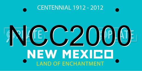 NCC2000 New Mexico License Plate