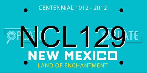 NCL129 New Mexico License Plate