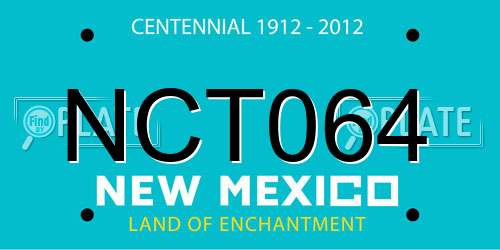 NCT064 New Mexico License Plate