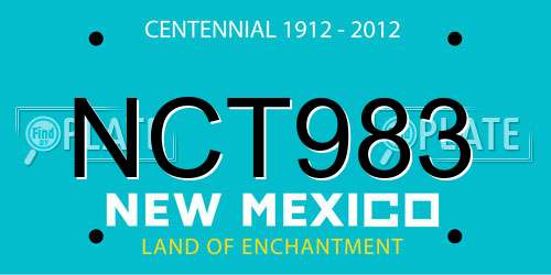 NCT983 New Mexico License Plate