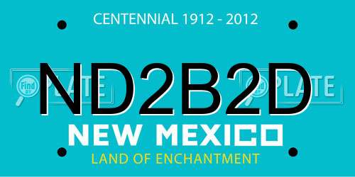 ND2B2D New Mexico License Plate