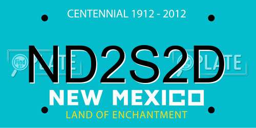 ND2S2D New Mexico License Plate