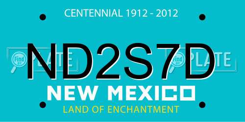 ND2S7D New Mexico License Plate