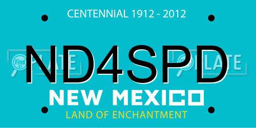 ND4SPD New Mexico License Plate