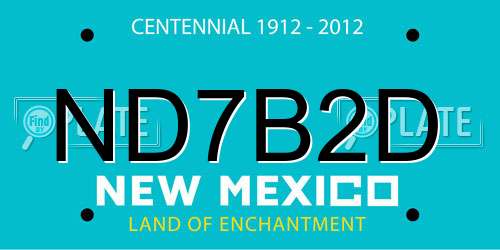 ND7B2D New Mexico License Plate