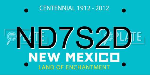 ND7S2D New Mexico License Plate