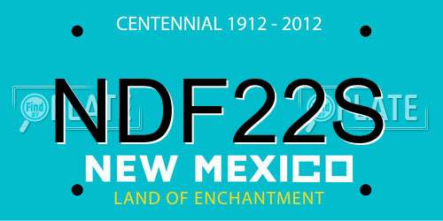 NDF22S New Mexico License Plate