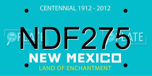 NDF275 New Mexico License Plate