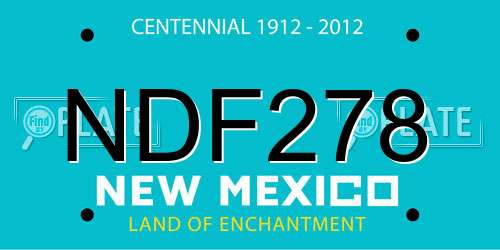 NDF278 New Mexico License Plate