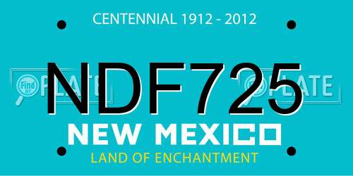 NDF725 New Mexico License Plate