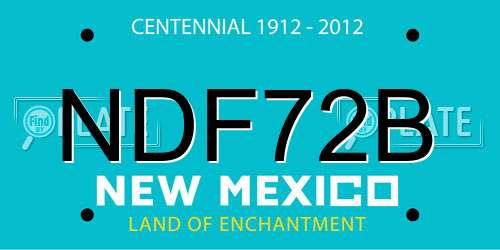 NDF72B New Mexico License Plate