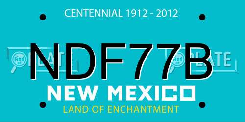 NDF77B New Mexico License Plate