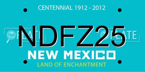 NDFZ25 New Mexico License Plate