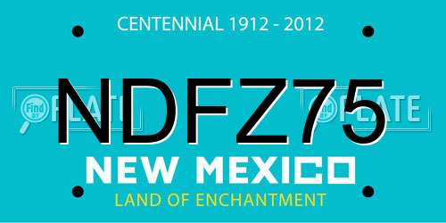 NDFZ75 New Mexico License Plate