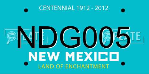 NDG005 New Mexico License Plate