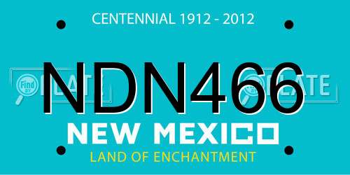NDN466 New Mexico License Plate