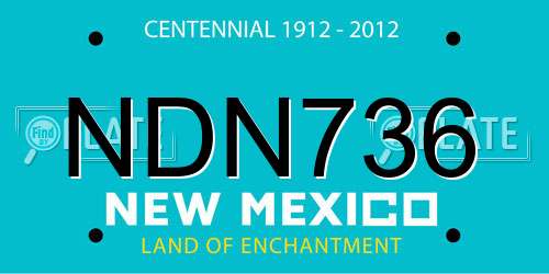 NDN736 New Mexico License Plate