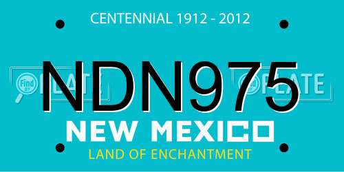 NDN975 New Mexico License Plate