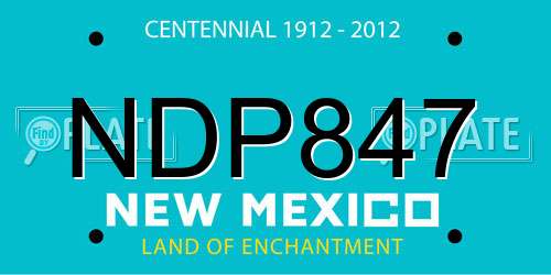 NDP847 New Mexico License Plate