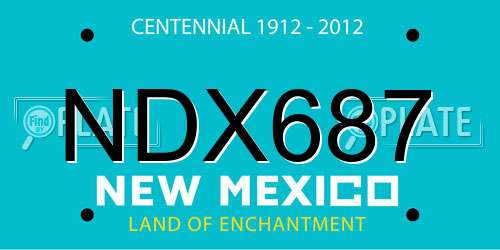 NDX687 New Mexico License Plate