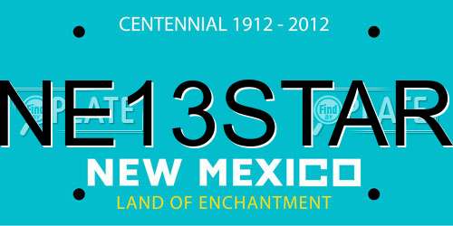 NE13STAR New Mexico License Plate