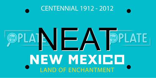 NEAT New Mexico License Plate