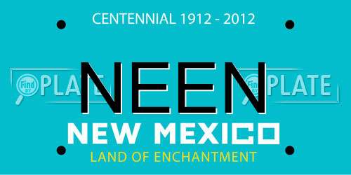 NEEN New Mexico License Plate