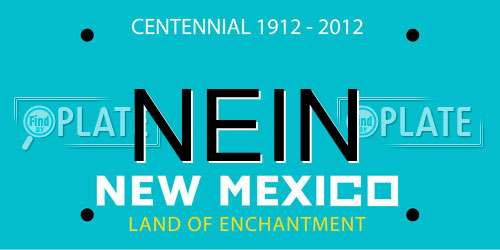 NEIN New Mexico License Plate